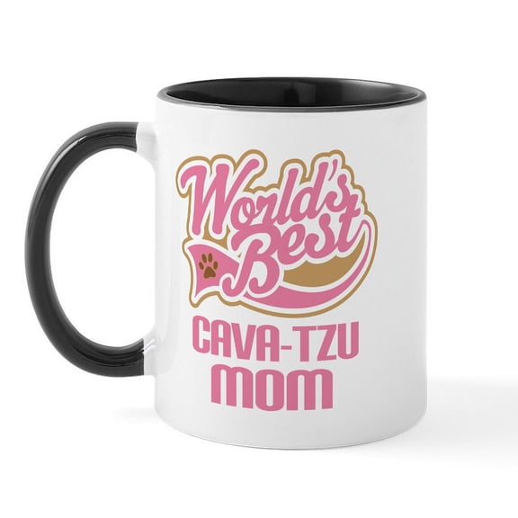 CafePress - Cava Tzu Dog Mom Mug - 11 oz Ceramic Mug - Novelty Coffee Tea Cup