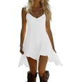 thumbnail image 2 of aohooy Linen Dress Women Summer Backlesss Cami Mini Dress Open Back Flowy Loose Boho Beach Sundress Cotton Casual House Dresses White,S, 2 of 7