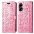 thumbnail image 4 of Funda Cartera FOXDOCK para OPPO A78 4G , Flip PU con Relieve de Gatos y Perros, Tarjetero y Soporte, 4 of 6