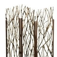 thumbnail image 2 of 3 Panel Contemporary Foldable Wood Screen with Tree Branches, Brown- Saltoro Sherpi, 2 of 5