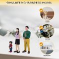 thumbnail image 3 of GOOHOCHY 1 Set 3Pcs Family Figurines Dollhouse People Miniature Design Realistic Models Assorted Color, 3 of 8
