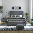 DHP Janford Upholstered Bed, Gray Linen, Full