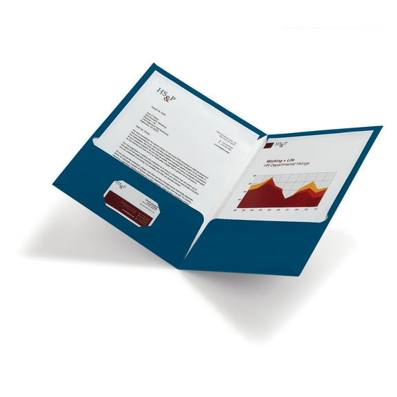 Office Depot Report Covers, 8 1/2in. x 11in., Navy Blue, Pack Of 10, OD-NAVYBLU