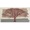 thumbnail image 2 of Aprile, Alessio 24x14 Gold Ornate Wood Framed with Double Matting Museum Art Print Titled - Burgundy Tree on abstract background, 2 of 4