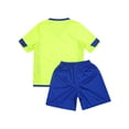 thumbnail image 4 of Vxuxlje Kids Boy's Soccer Shirt and Shorts Youth Sports Team Training Uniform Soccer Uniforms 2 Fluorescent Green 18, 4 of 7