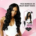 thumbnail image 6 of Sensationnel Vice Bundles 3X Multi Bundle Weaving Premium Hair with 2x5 Lace Closure Multi Body Wave ( 18" 20" 22" Inch ) ( T2/BG Dark Brown / Burgundy ), 6 of 6