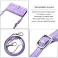 thumbnail image 3 of for Google Pixel 5a 5G Crossbody Cell Phone Wallet Case,Cute Cat Dog Cartoon Style Flip Phone Cover with Removable Lanyard Strap for Google Pixel 5a 5G MGG Purple, 3 of 14