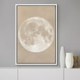 thumbnail image 2 of IDEA4WALL Framed Canvas Wall Art Full Moon Minimalist Beige Toned Lunar Astronomical Photography Print Rustic Minimal Planet Modern Art Relax/Calm for Living Room, Bedroom, Office - 16"x24" White, 2 of 5