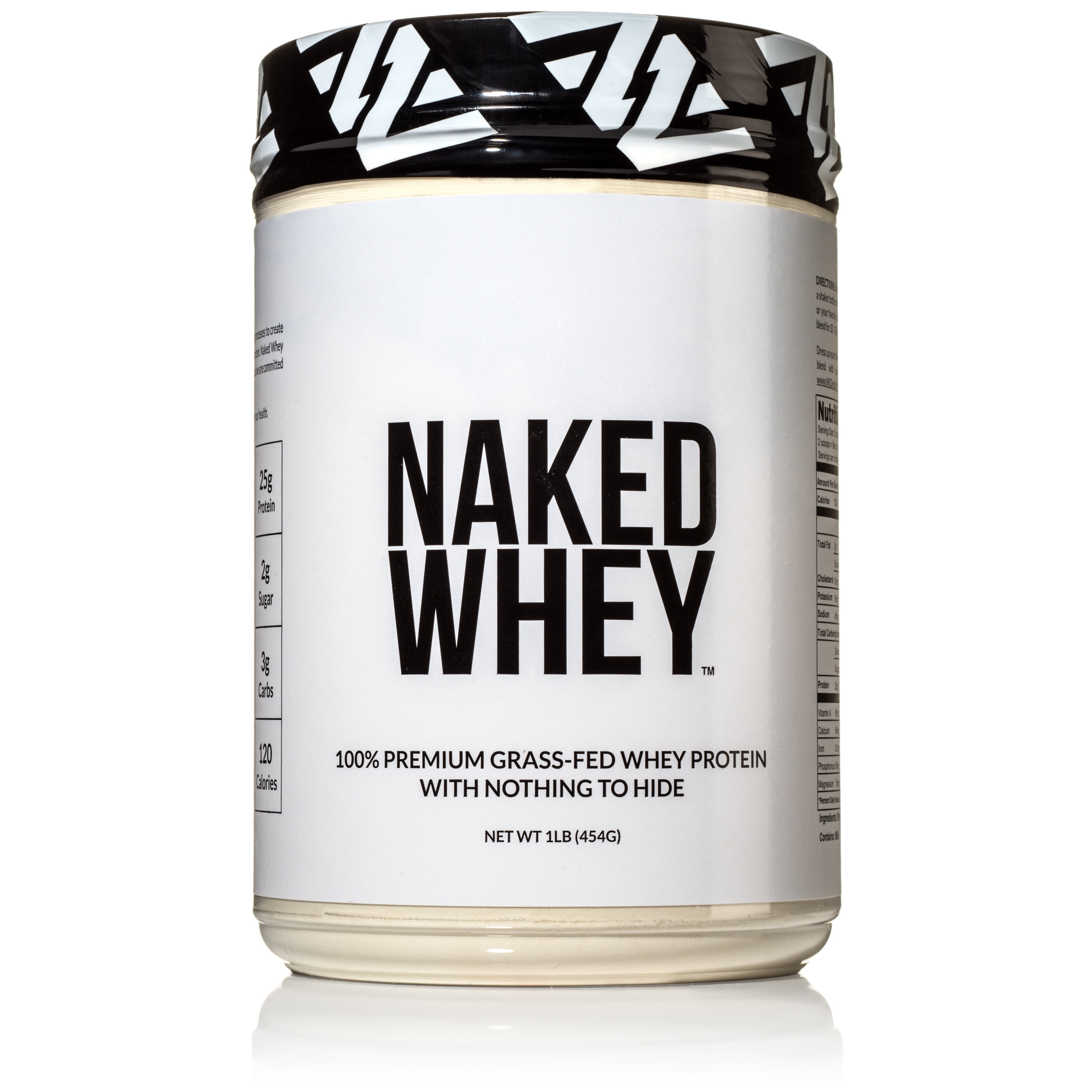 Naked Nutrition Naked Whey Grass Fed Whey Protein Powder, Unflavored, 15 Servings