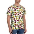 thumbnail image 2 of Bixox Men's Colorful Fruits Printed Short Sleeve Skinny Athletic T-Shirt, 2 of 6