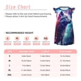 thumbnail image 3 of Fotbe Starry Multicolored Wolf Vestido de Dormir para Niñas de 3 a 10 Años, Mangas Cortas, Estilo Princesa, Pijama Camisón con Mangas Voladas-Large, 3 of 6