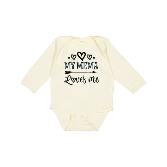 Inktastic My Mema Loves Me Girls Girls Long Sleeve Baby Bodysuit
