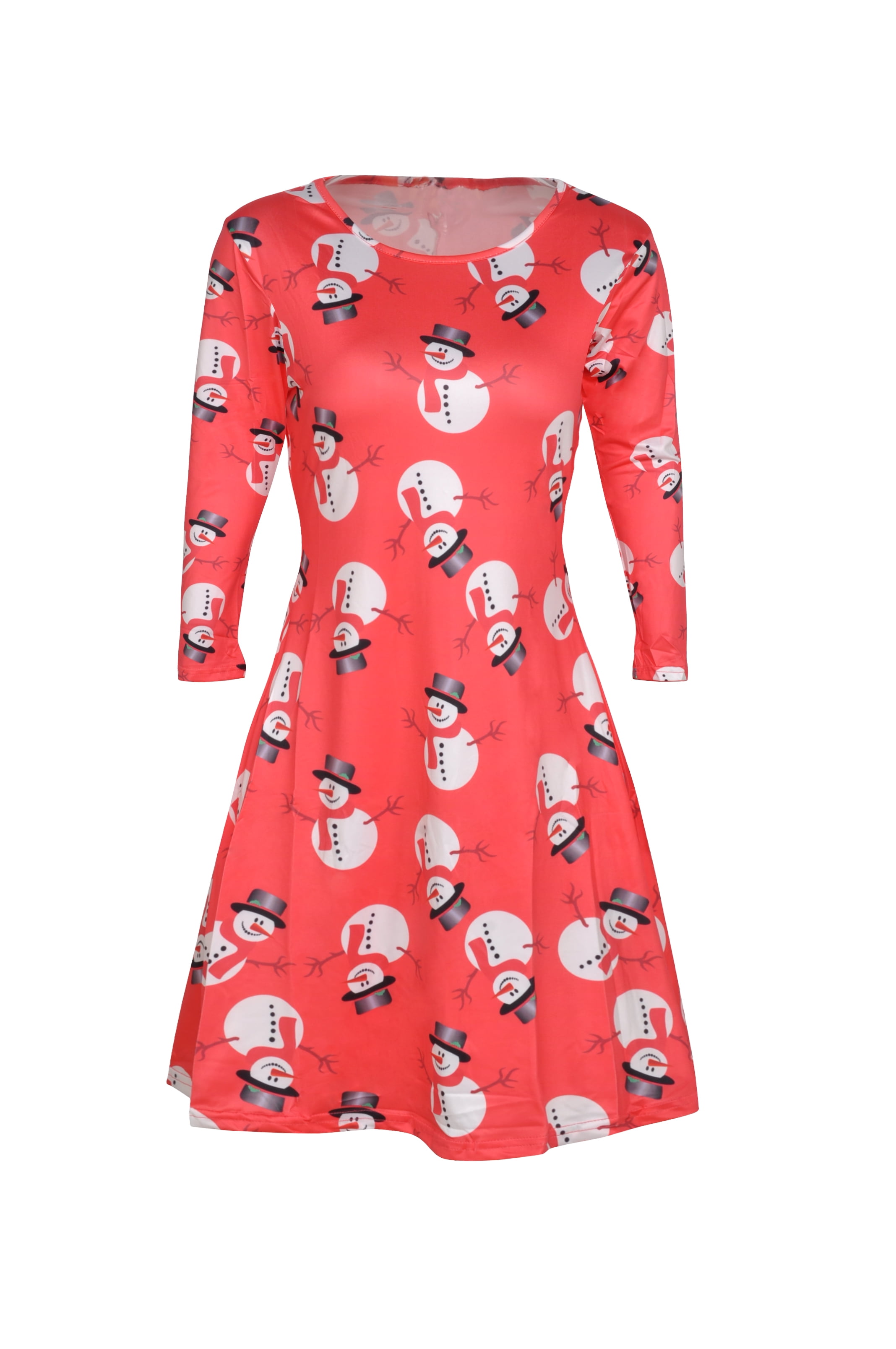 santa print dress
