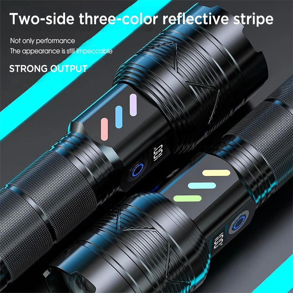 5000000 Lumen LED Tactical Flashlight Rechargeable Super Bright Powerful Torch