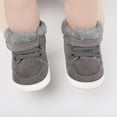 thumbnail image 3 of Emy Dola Unisex Baby Girls Boys High Top Sneaker Winter Booties Soft Sole Anti-Slip Faux Fur Lined Newborn Infant Prewalker First Walking Shoes, 3 of 8