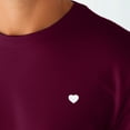 thumbnail image 5 of Dalix Lil Heart Midweight Cotton Short Sleeve Summer Tee Mens in Maroon M Medium, 5 of 5