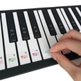 thumbnail image 3 of Riwcyla Removable Piano Keyboard Stickers for 37/ 49/ 61/ 88 Keys Keyboards Transparent with Musical Stave for Beginners Piano Learning Practice, 3 of 6