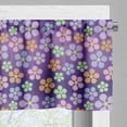 thumbnail image 3 of Ambesonne Floral Window Valance, Graphical Flower Elements, 54" X 18", Quartz and Multicolor, 3 of 5