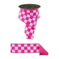 thumbnail image 3 of 2.5" Bold Antique Fused Check: Hot Pink (10 Yards), 3 of 3