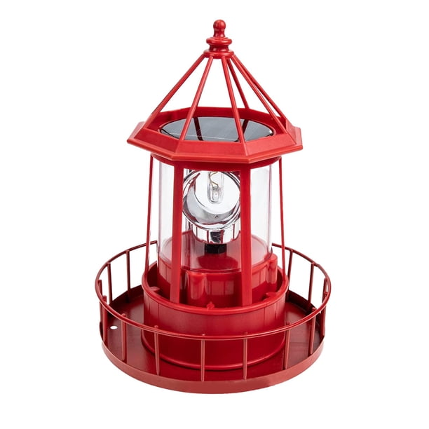 Faro solar con giratoria, luces de paisaje, lámpara giratoria, decoración de hierro, luces solares decorativas para Patio