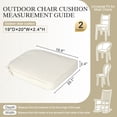 thumbnail image 4 of BPS 20" x 19" Outdoor Dining Chair Cushion, Water Resistant Patio Seat Cushion Pads with Ties, Set of 2 - Ivory White, 4 of 9