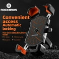 thumbnail image 6 of ROCKBROS Bike Phone Holder,Bicycle Phone Mount,360°Rotation adjustable 4.5"-7.2" cellphone adjustable holder,Handlebar/Rearview Mirror Phone Holder, 6 of 9
