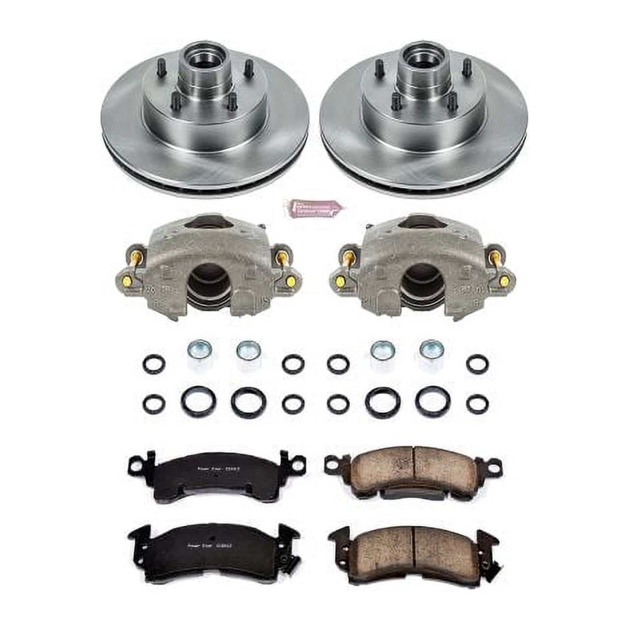 PowerStop Front Stock Replacement Brake Pad and Rotor Kit with Calipers Fits: BUICK CADILLAC CHEVROLET OLDSMOBILE Select Models KCOE2936
