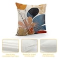 thumbnail image 4 of COMIO  Boho Tropical Leaves Pillow Covers, Navy Blue Burnt Orange Throw Mid Century Modern Pillowcase Neutral Abstract Outdoor Decorative Cushion Case for Home Living Room, 4 of 5
