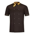 thumbnail image 2 of Unisex Short Sleeve Chef Coat with Pocket Great for Restaurant and Kitchen Uniforms for Both Men and Women Coffee L, 2 of 4