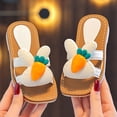 thumbnail image 2 of JUMEYU Beach Slides for Kids Toddler Little Girls Slide Sandals Open Toe Summer Slip-On Shoes Stylish Non-Slip Flat Sandals for Beach Party Size 11(Orange,11 Toddler), 2 of 7