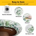 thumbnail image 3 of Elastic Fitted Round Tablecloth, Eucalyptus Leaves Waterproof Stretch Table Cover for 45"-54" Tables, Spring Daily Flowers Plants Gray Plaid Washable Outdoor Tablecloths for Patio, Picnic, Camping, 3 of 9