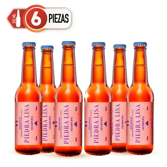 Six Pack Cervezal Artesanal Colimita Piedra Lisa 355ml C/u Colima Session IPA