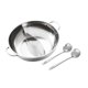 thumbnail image 3 of Shabu Shabu Divisor Olla caliente Olla caliente Utensilios de cocina Olla de sopa de con tapa de vidrio para acampar Viajes Fiesta Cocina con cuchara perfecl ollas calientes divididas, 3 of 8