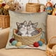 thumbnail image 1 of Uuiauoio Cute Animals Decorative Throw Pillow Cover , Animals Family Animals Outdoor Pillow Cases Square Standard Cushion Cover for Sofa Couch Bed Car 17.72x17.72 inch, 1 of 6