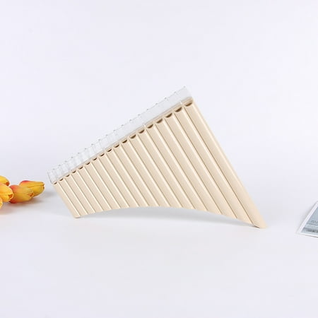 Pan Flute 18 Pipes Pan Pipe Instrument Key of C for Beginners Learning Teaching with User Manual