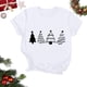 thumbnail image 2 of Navidad Mujeres Tops, Cuello Redondo Manga Corta Impresa Camiseta, Vintage Holiday Humor Tee Top, 2 of 4