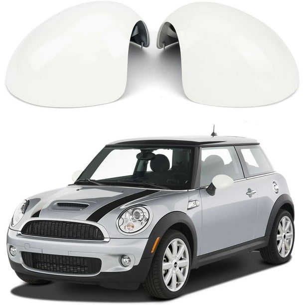 cubiertas de espejo retrovisor blancas de repuesto, manuales, compatibles con Mini Hatchback/Cooper R56 2007-2013 y Mini Countryman R60
