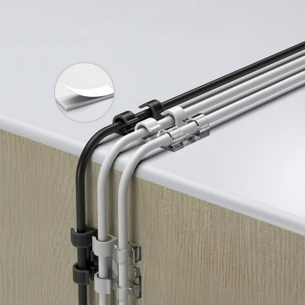 SelfAdhesive Cable Clips Organizer Drop Wire Holder Cord Management