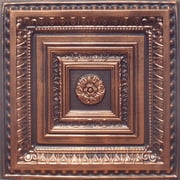 Brilliance Antique Copper Black PVC Ceiling Tiles for Drop in Grid System (10 pack)