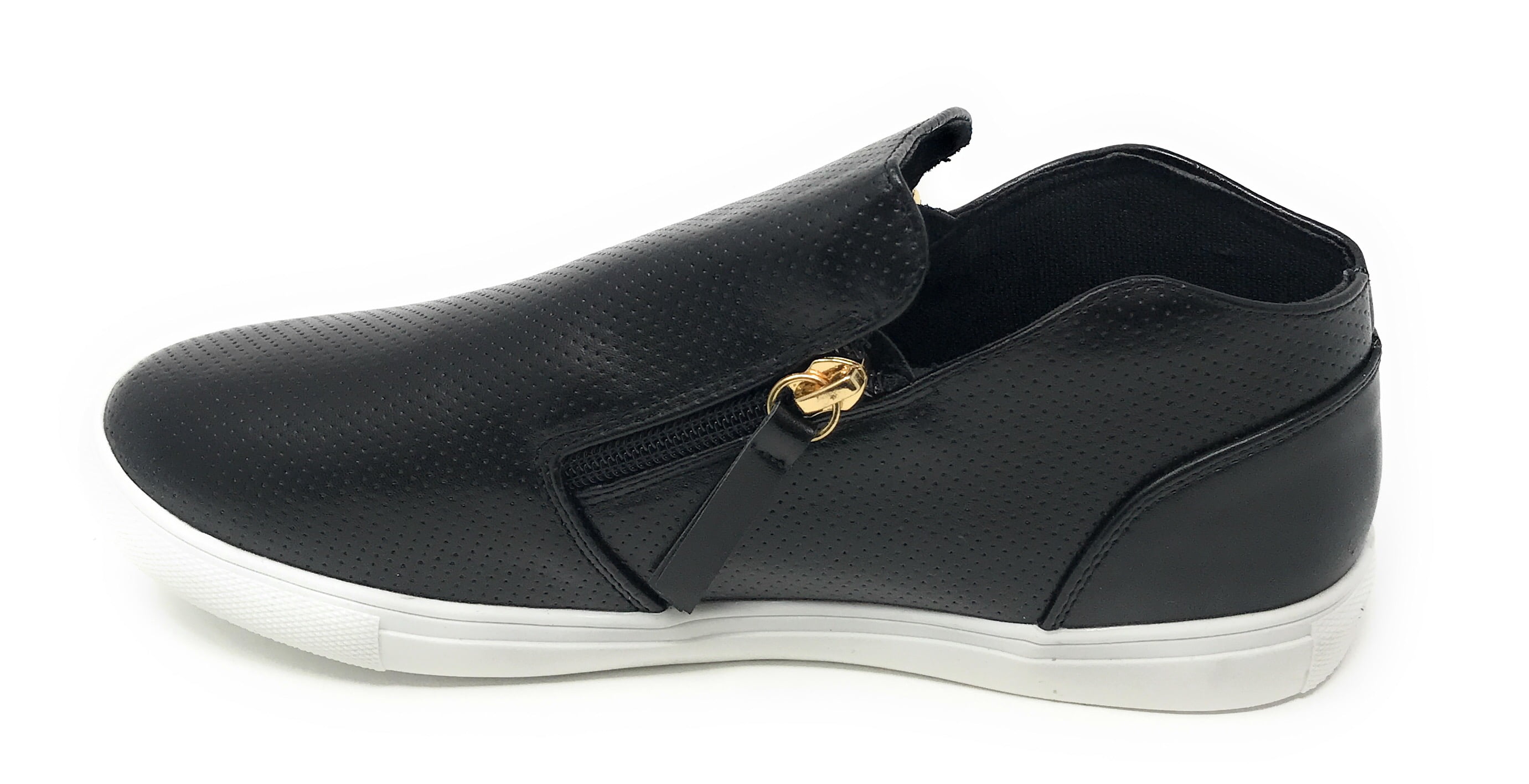 Forever Young Women's High Top Side Zip Perforated Sneakers