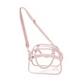 thumbnail image 2 of Bolso de hombro transparente, correa de hombro ajustable y extraíble, PVC transparente Rosa, 2 of 9