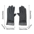 thumbnail image 3 of Ganfancp Guantes de Encaje Bowknot Guantes Sin Forro Polar Toques de Pantalla Guantes Cómodos y Cálidos Ofertas Flash Liquidación 1* Guante, 3 of 7