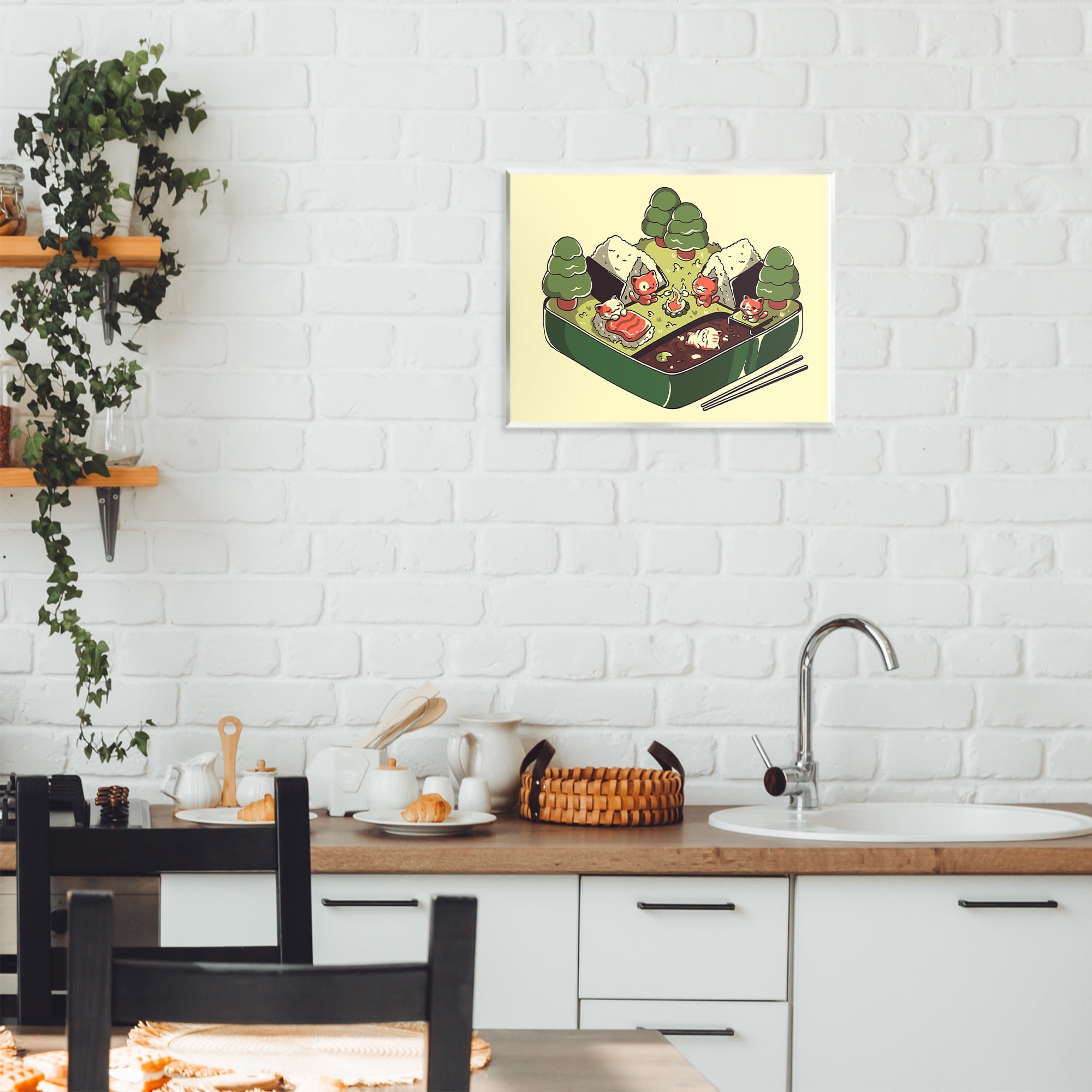 Stupell Industries Kawaii Sushi Camp Bento Wall Plaque Art, design by Tobe Fonseca