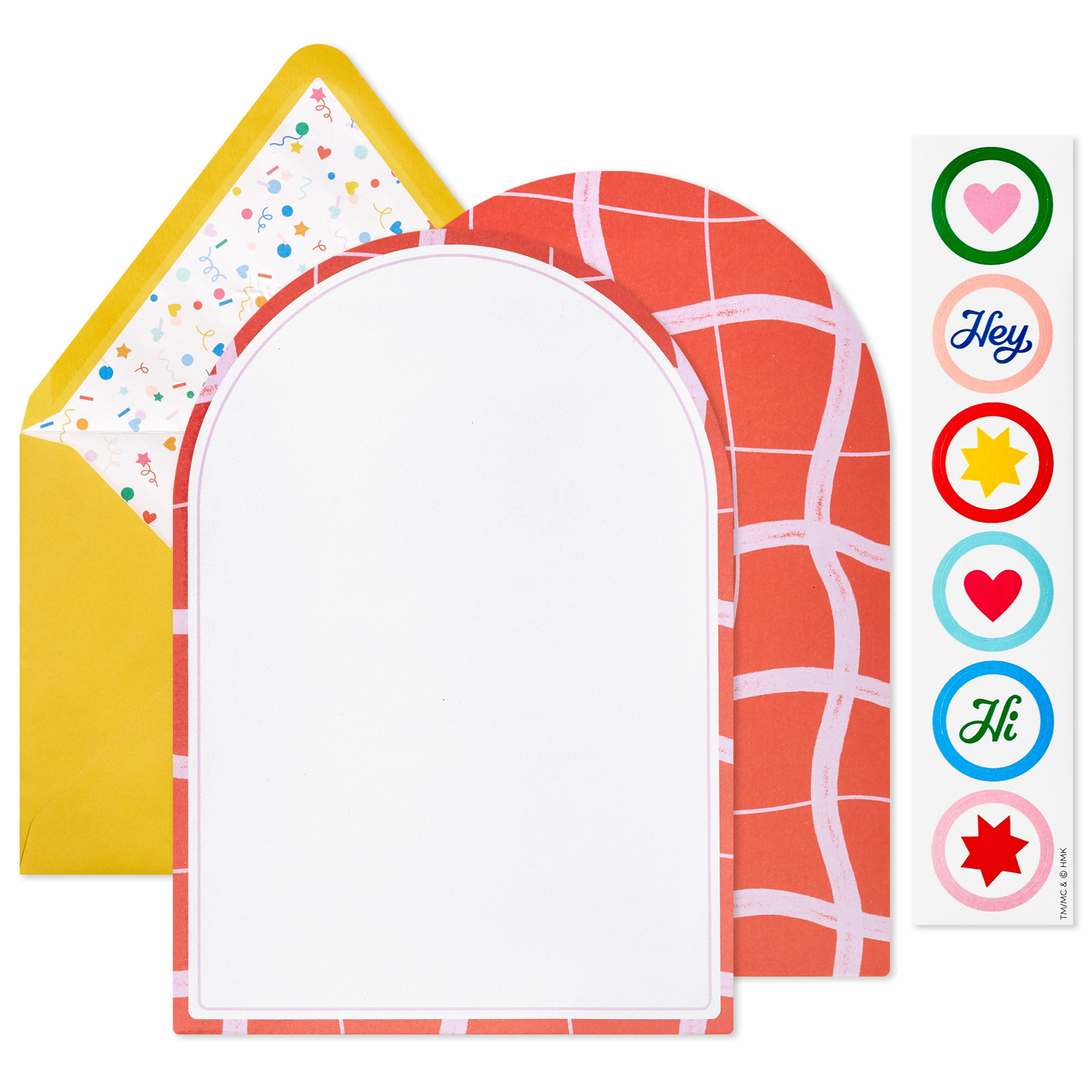 Hallmark Stationery Set (Arched Waves and Frames), 12 Count