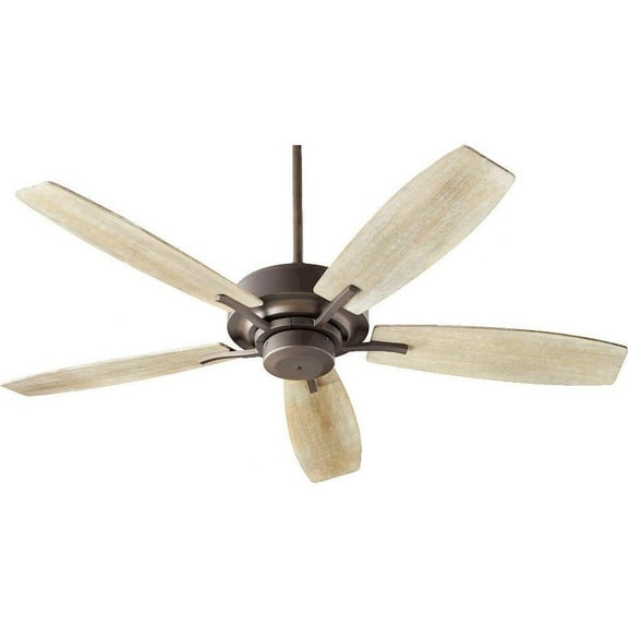 Cairney Place Ceiling Fan in Soft Contemporary Style 52 inches Wide By 13.16 inches High-Oiled Bronze Finish-Weathered Oak Blade Color Bailey Street