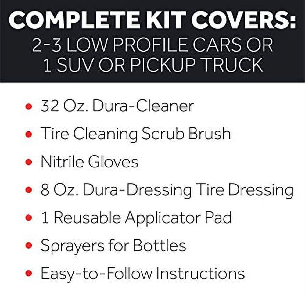 Dura-Dressing Total Tire Kit XL Kit for 2-3 Cars or 1 Large Truck - T