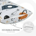 thumbnail image 5 of Fotbe Cartoon Planets Pillow Cases - Envelope Closure - Luxury, Extra Soft, Cooling Pillow Covers - Wrinkle, Fade, Stain Resistant-14"x20", 5 of 9