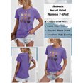 thumbnail image 5 of Anbech Heart Printed T-Shirt for Women Casual Colorful Graphic Hearts Tees Junior Girls Short Sleeve Tee Tops with Crew Neck, 5 of 10