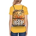 thumbnail image 4 of Naloa Fall Farmhouse Pumpkins1 Drawstring Backpack String Bag Cinch Water Resistant for Gym Shopping Sport Yoga, 4 of 6