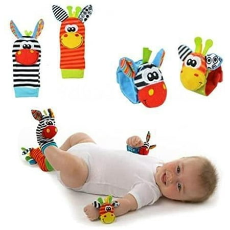 

2PCS Animal Pattern Baby Socks With Bells - Baby Socks And Doll With Toys Suitable For 0-6 Months Present Gift For Newborn Infant Babies